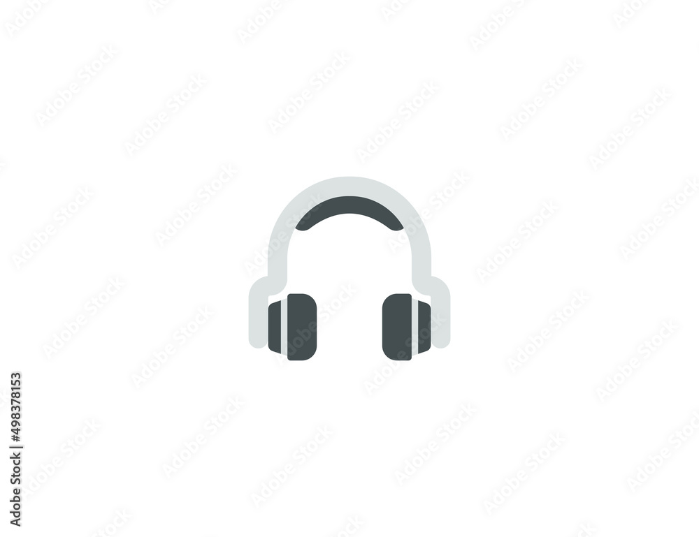 Headphone vector flat emoticon. Isolated Earphone illustration. Headphone icon Headphone vector flat emoticon. Isolated Earphone illustration. Headphone icon