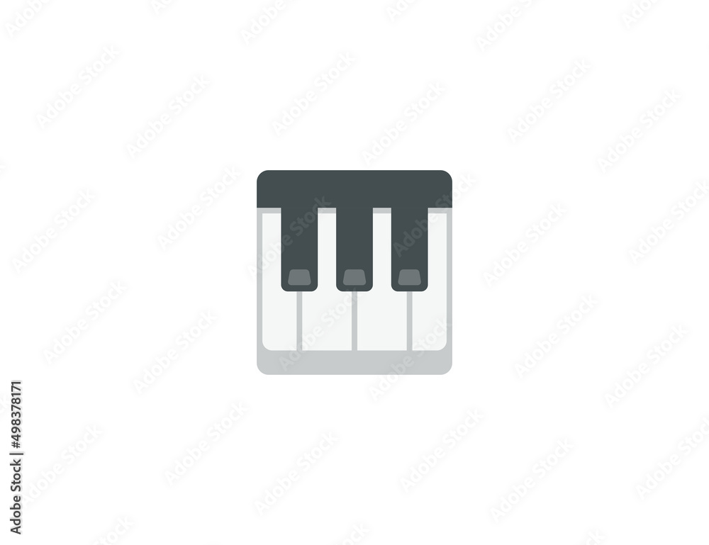 Musical Keyboard vector flat emoticon. Isolated Piano illustration. Piano icon Musical Keyboard vector flat emoticon. Isolated Piano illustration. Piano icon