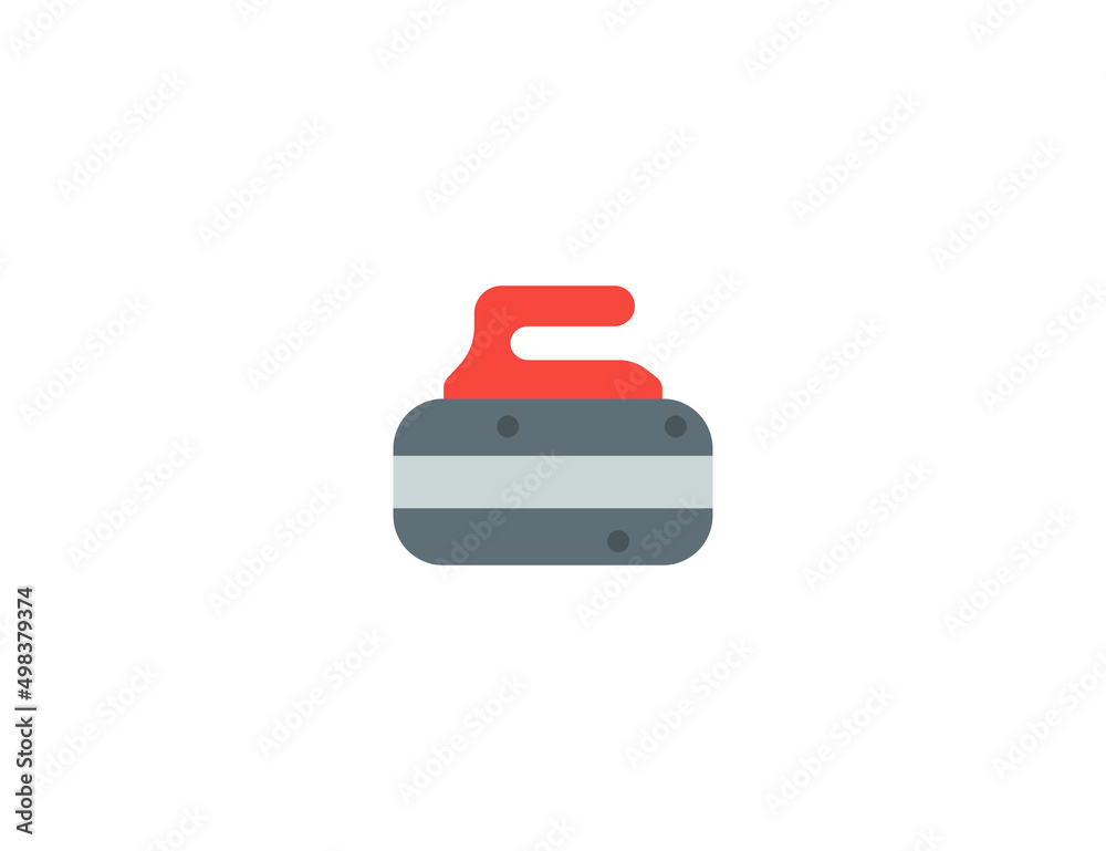 Curling stone vector flat emoticon. Isolated Curling stone illustration. Curling stone icon Curling stone vector flat emoticon. Isolated Curling stone illustration. Curling stone icon