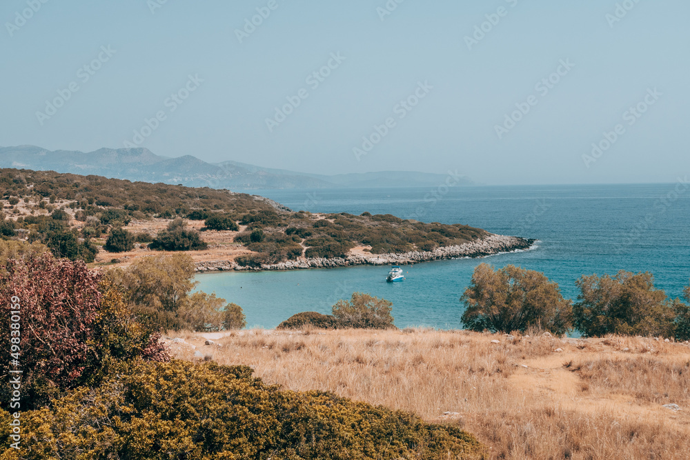 View of the coast of island, Voulisma Beach View of the coast of island, Voulisma Beach