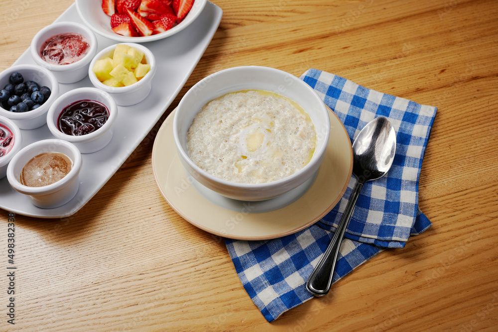 oatmeal for breakfast with berries and fruits oatmeal for breakfast with berries and fruits