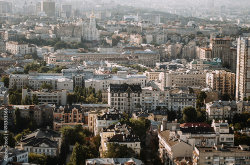 Panoramic view of Kyiv houses in Ukraine
