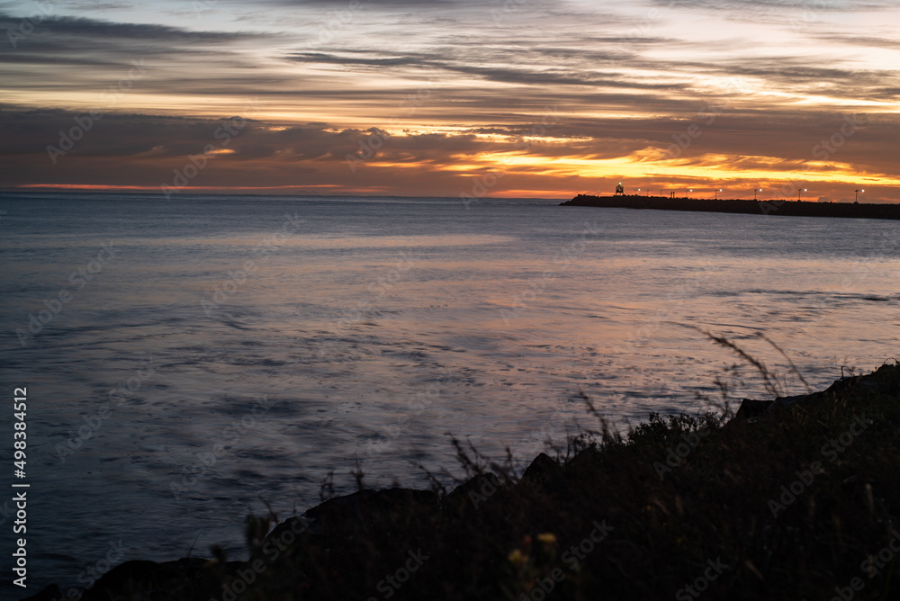 sunset in the sea