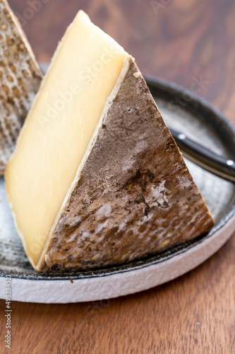French mountain cheese from Alps, tomme de Savoie
