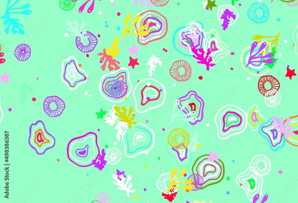 Light Pink, Green vector backdrop with memphis shapes. Light Pink, Green vector backdrop with memphis shapes.