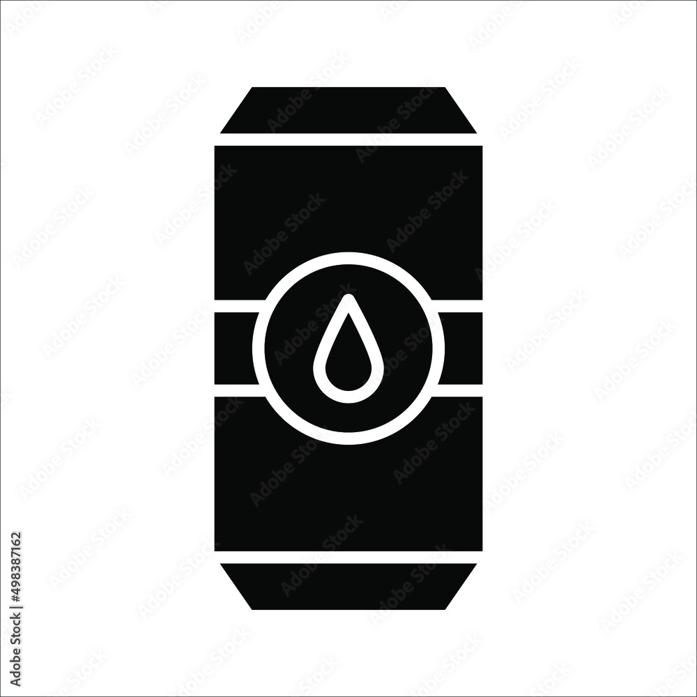 energy drink can icon. aluminum soda can line art vector icon for apps and websites on white background