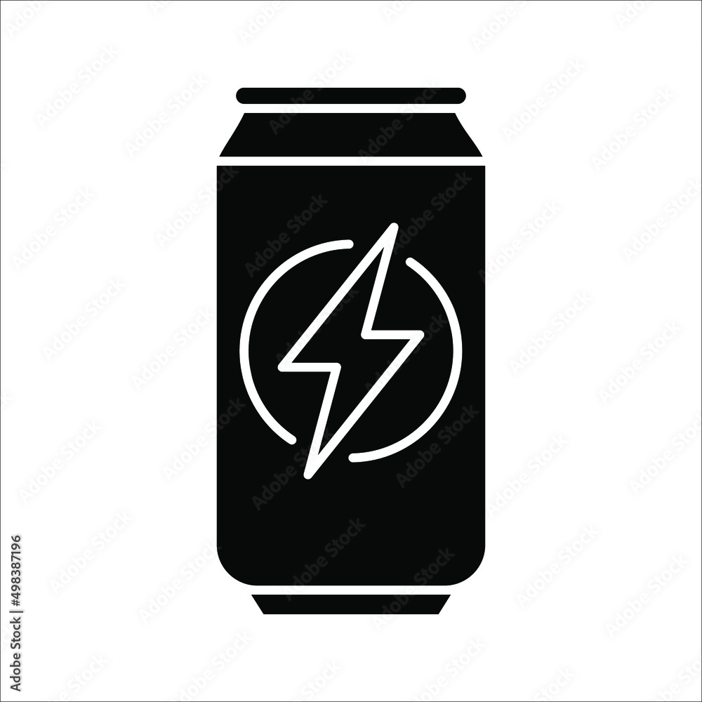 energy drink can icon. aluminum soda can line art vector icon for apps ...