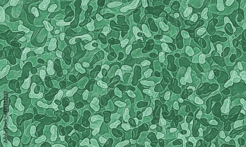Green vintage old background with blur, gradient and watercolor texture. Color splashes, stains and brush strokes. Grunge texture. Background paper texture for vintage design.