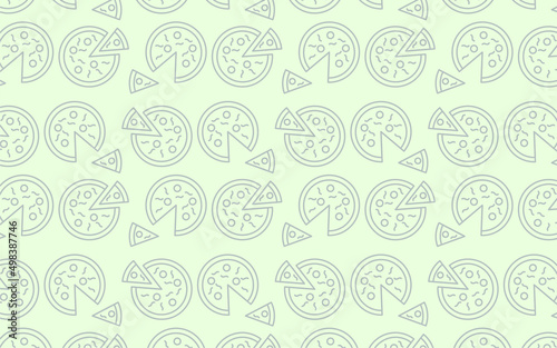 seamless pattern background with pizza shape