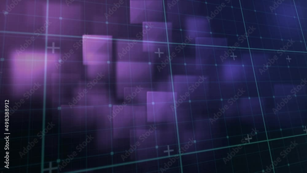 Animation of markers over screens and grid background Animation of markers over screens and grid background