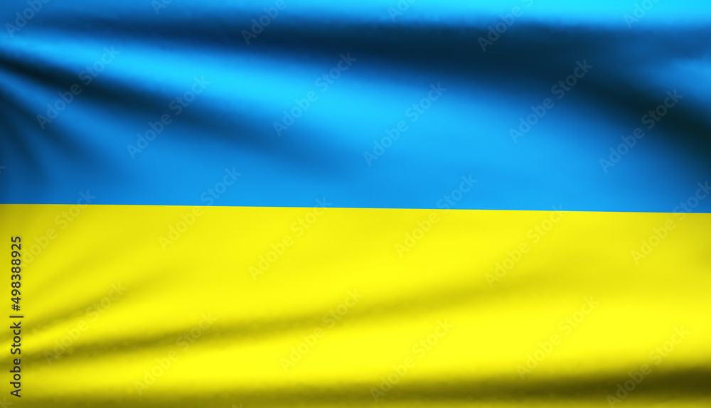 blue - yellow flag of Ukraine in the wind blue - yellow flag of Ukraine in the wind