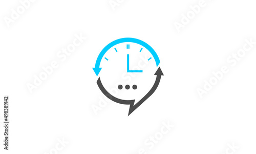 clock seconds vector logo design illustration icon