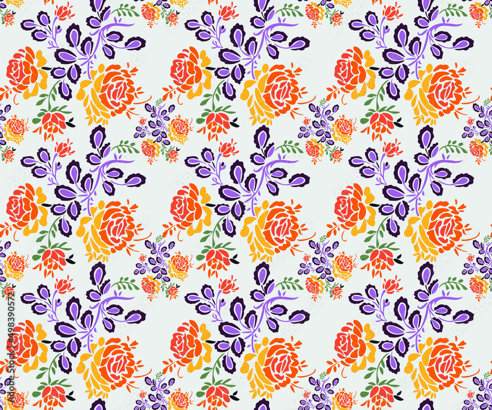 colorful seamless pattern illustration fabric design 