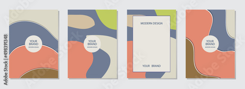 Cover design set. Collection of vertical templates. Geometric multicolored minimalist backgrounds. Topical design solution for brochure, catalogue, book, poster, flyer, invitation.