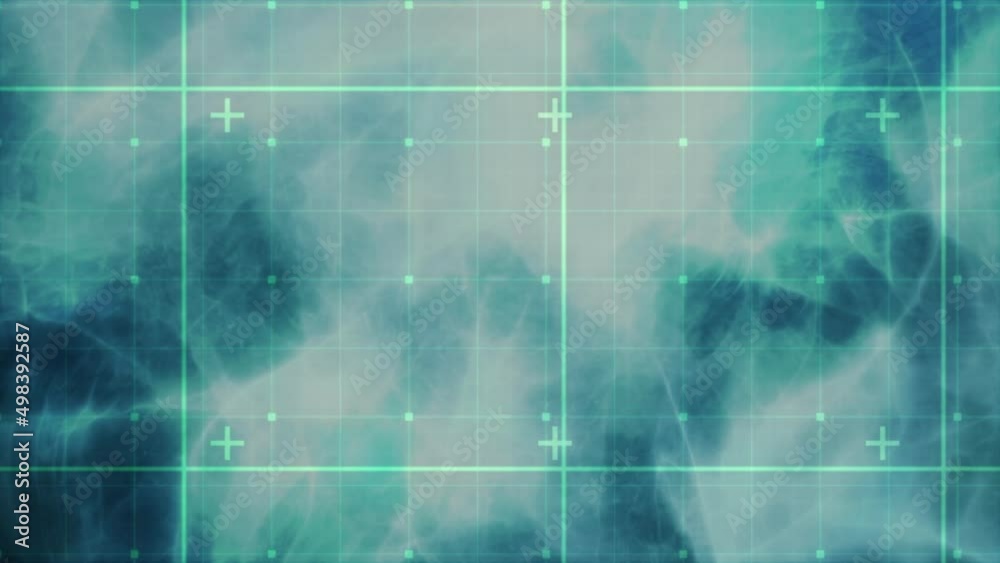 Animation of digital interface over smoke on black background Animation of digital interface over smoke on black background
