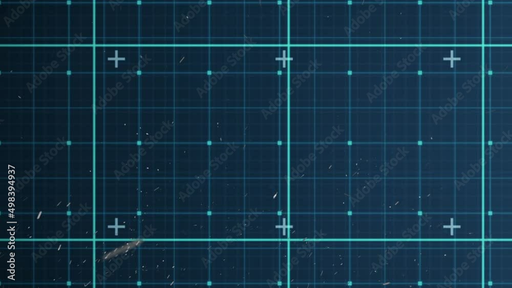 Animation of sparkles over blue checked space
