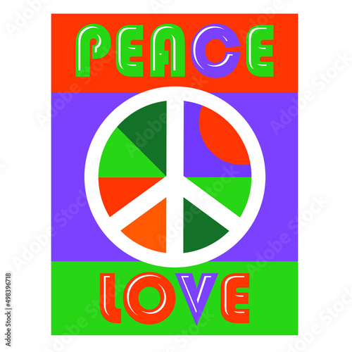 color geometric vector peace symbol.