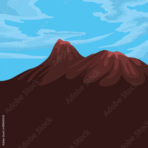 Fototapet arid mountain landscape