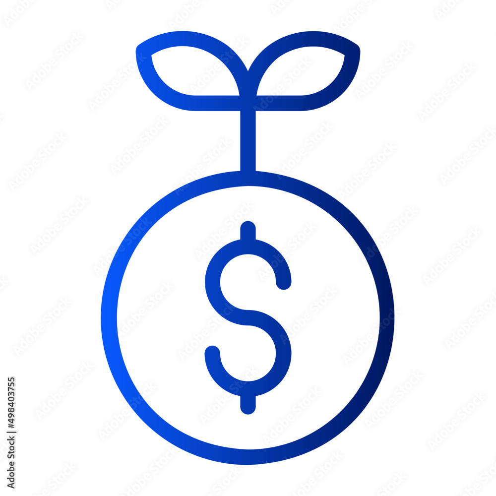 Fototapeta premium finance gradient icon
