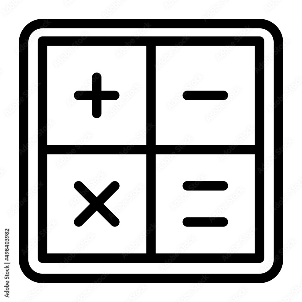 calculator line icon calculator line icon