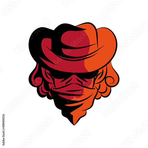 red gunslinger bandit head