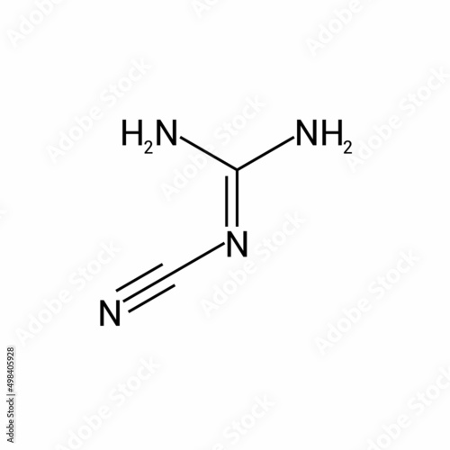 chemical structure of 2-Cyanoguanidine (C2H4N4)