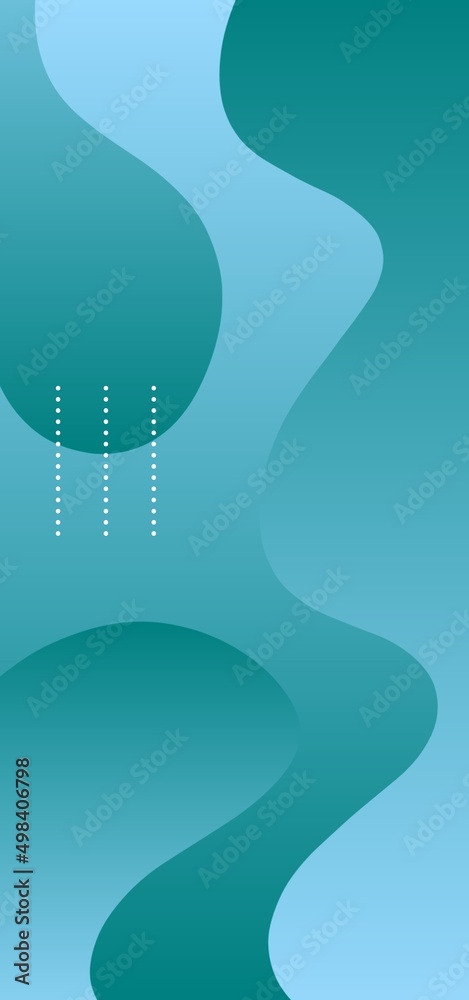 Light blue abstract mobile wallpaper with beautiful fluid shapes. Abstract background light blue. 