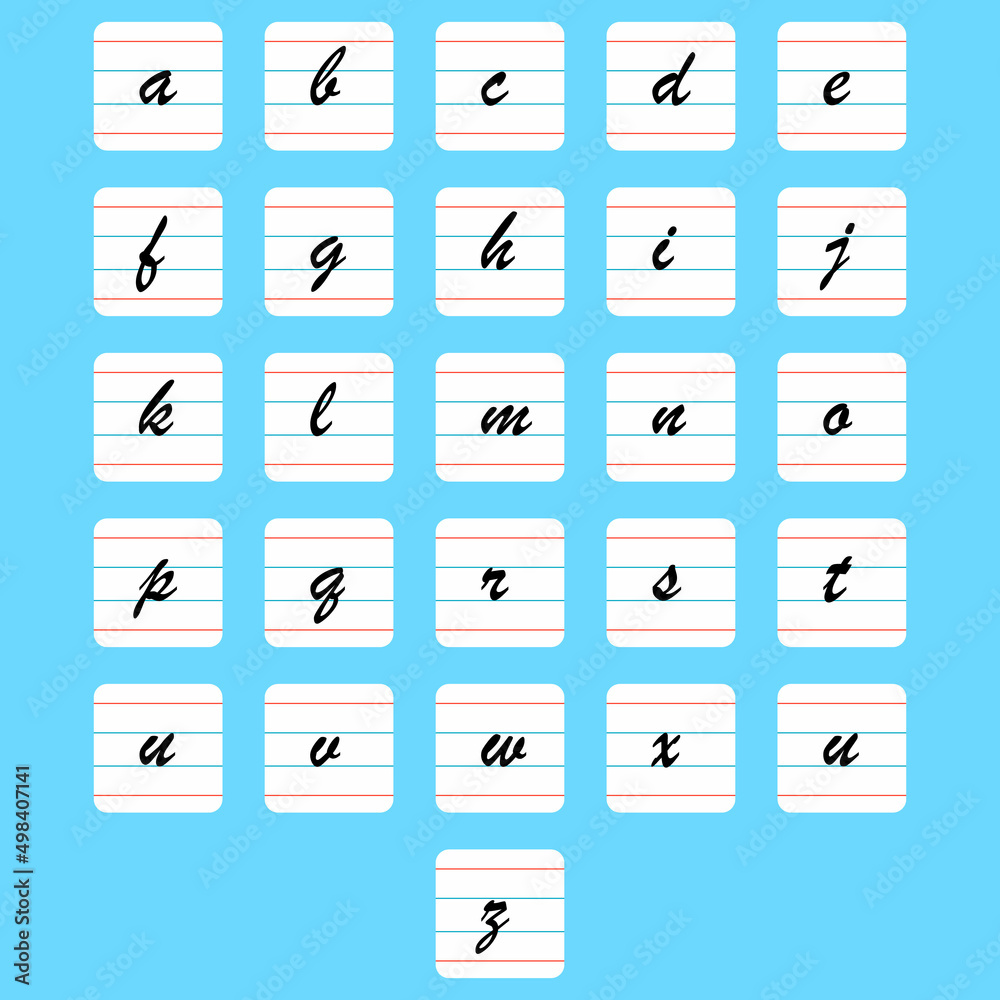 english-alphabet-in-cursive-writing-stock-vector-adobe-stock