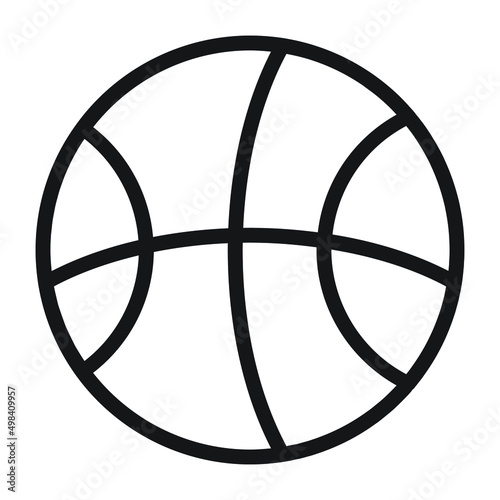 The illustration of basket ball line art icon vector. suitable for sports, games, plays, entertaining icon, sign, symbol, logo or cartoon.