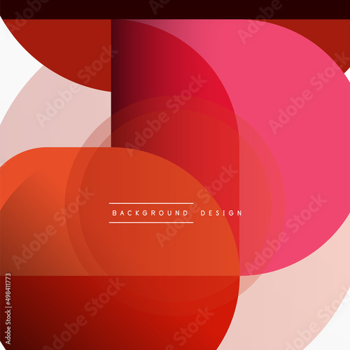 Creative geometric wallpaper. Minimal circle triangle and square line abstract background. Vector illustration for wallpaper banner background or landing page