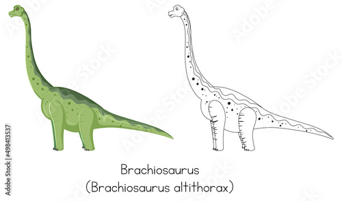 Dinosaur sketching of brachiosaurus