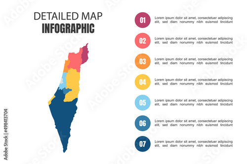 Modern Detailed Map Infographic of Israel