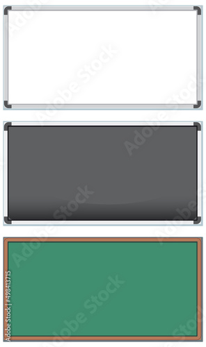 White board and chalk boards set