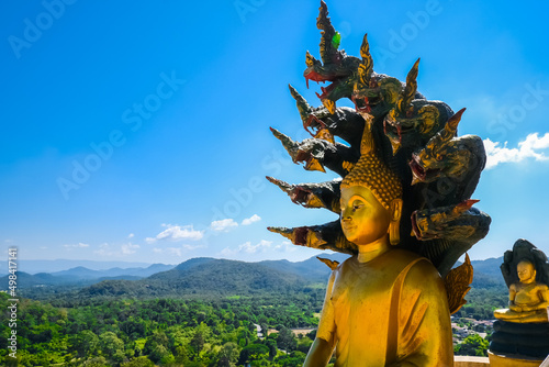 Wat Phra Phutthachai.It is a temple on a hill in Saraburi province. photo