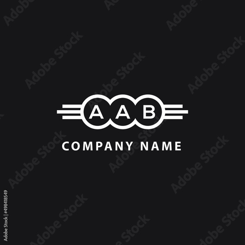 AAB letter logo design on black background. AAB  creative initials letter logo concept. AAB letter design.
 photo