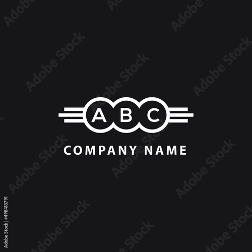 ABC letter logo design on black background. ABC  creative initials letter logo concept. ABC letter design.
