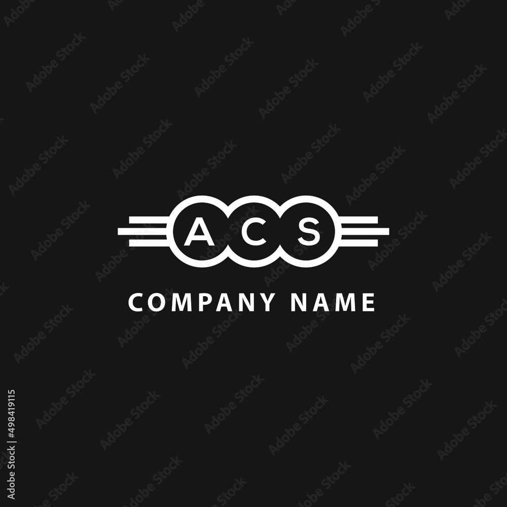 ACS letter logo design on black background. ACS  creative initials letter logo concept. ACS letter design.
