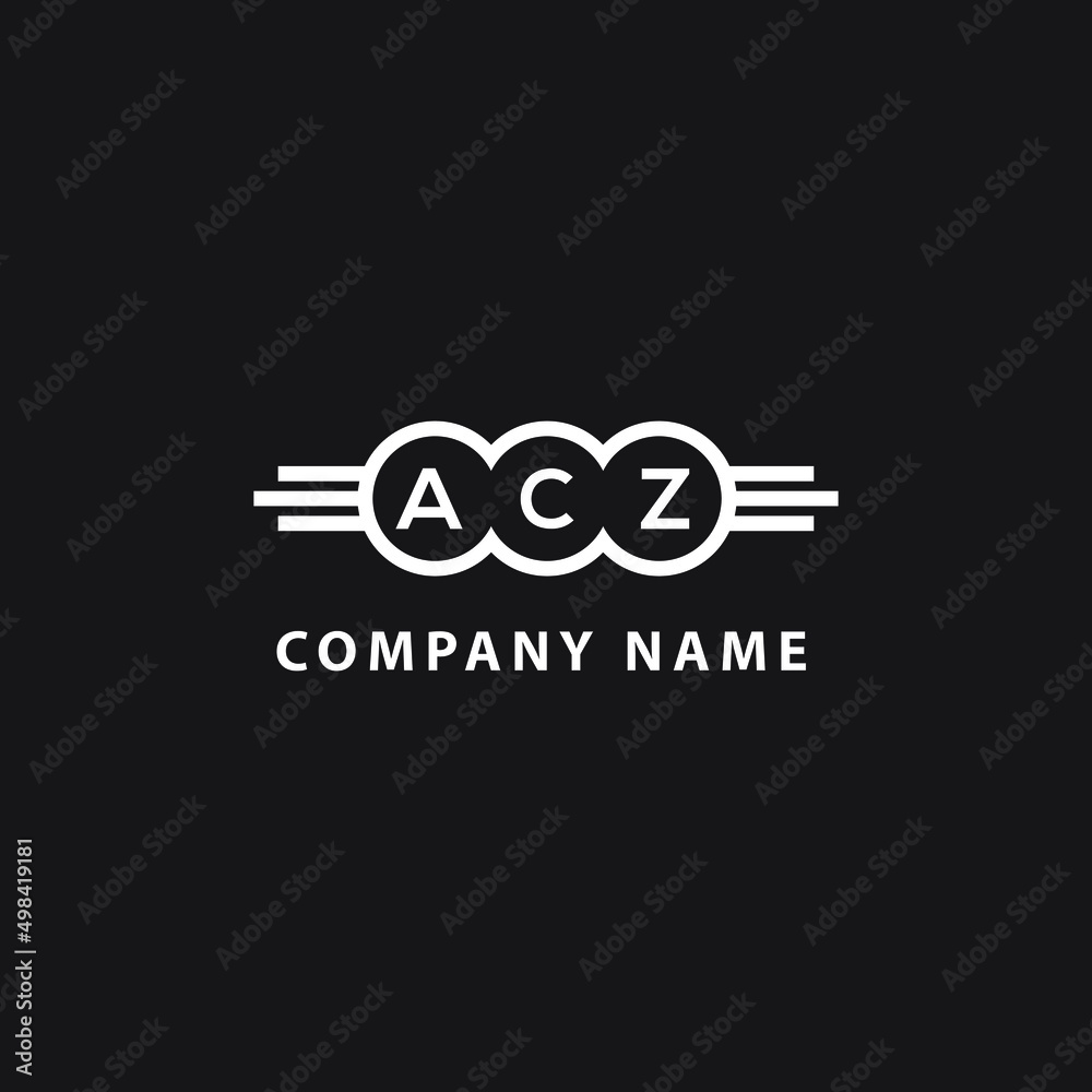 ACZ letter logo design on black background. ACZ  creative initials letter logo concept. ACZ letter design.
