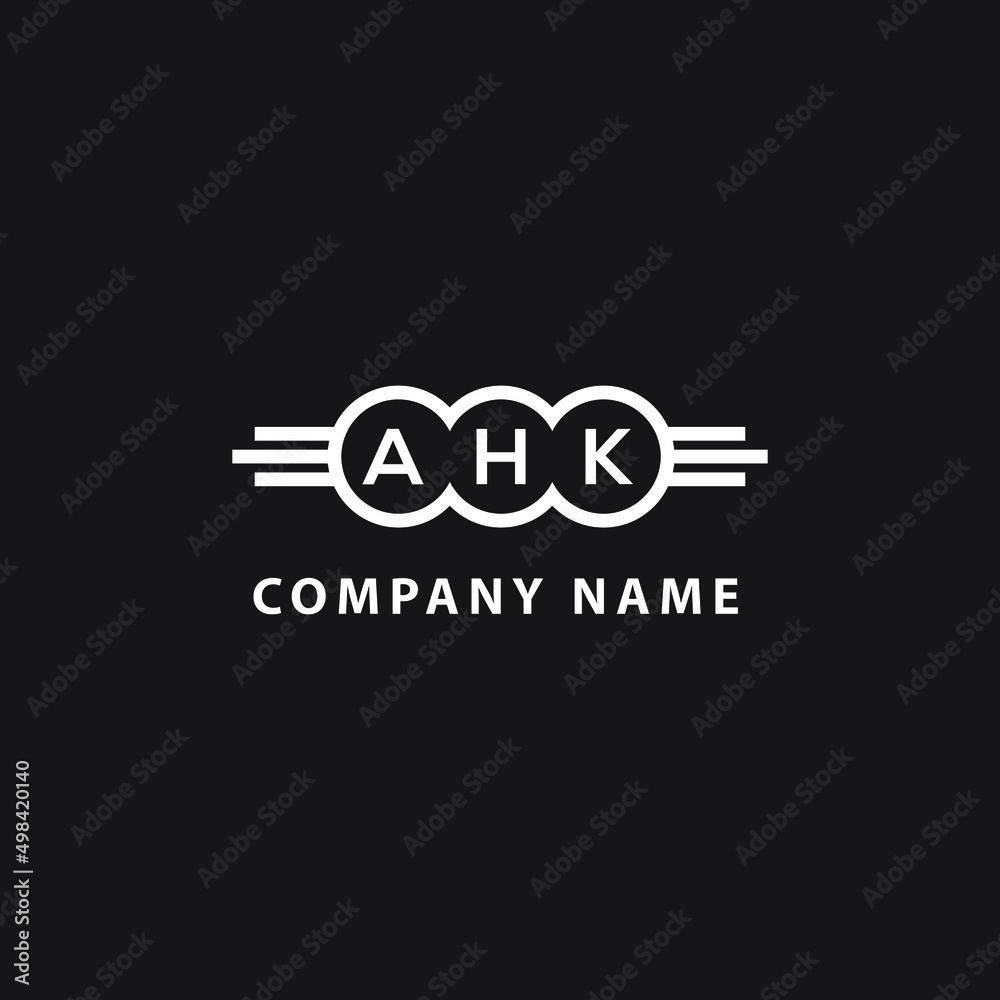 AHK letter logo design on black background. AHK creative initials letter logo concept. AHK letter design. AHK letter logo design on black background. AHK creative initials letter logo concept. AHK letter design.