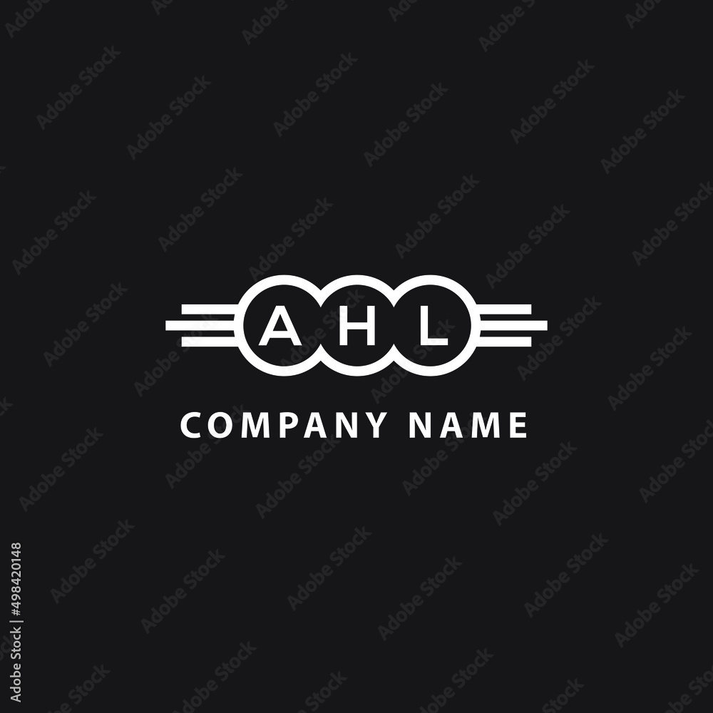 AHL letter logo design on black background. AHL creative initials letter logo concept. AHL letter design. AHL letter logo design on black background. AHL creative initials letter logo concept. AHL letter design.