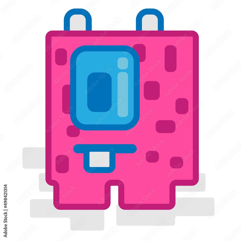 Cute Square Halloween Cyclops Monster With One Eye and Two Thorn Flat Design Cartoon for Shirt, Poster, Gift Card, Cover or Logo Cute Square Halloween Cyclops Monster With One Eye and Two Thorn Flat Design Cartoon for Shirt, Poster, Gift Card, Cover or Logo