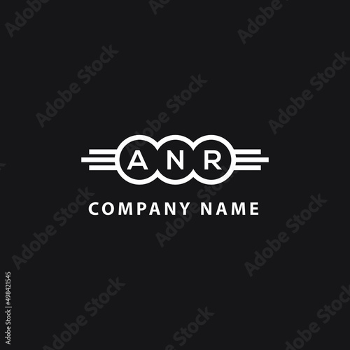 ANR letter logo design on black background. ANR  creative initials letter logo concept. ANR letter design.
 photo