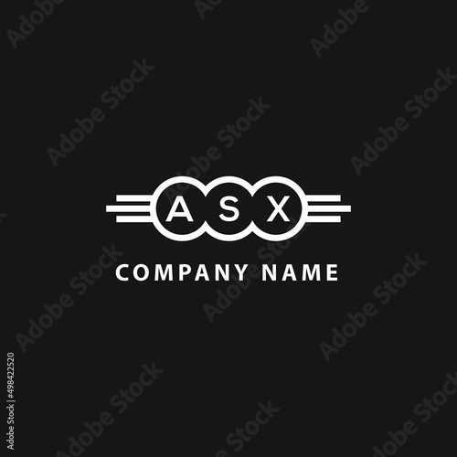 ASX letter logo design on black background. ASX  creative initials letter logo concept. ASX letter design. 