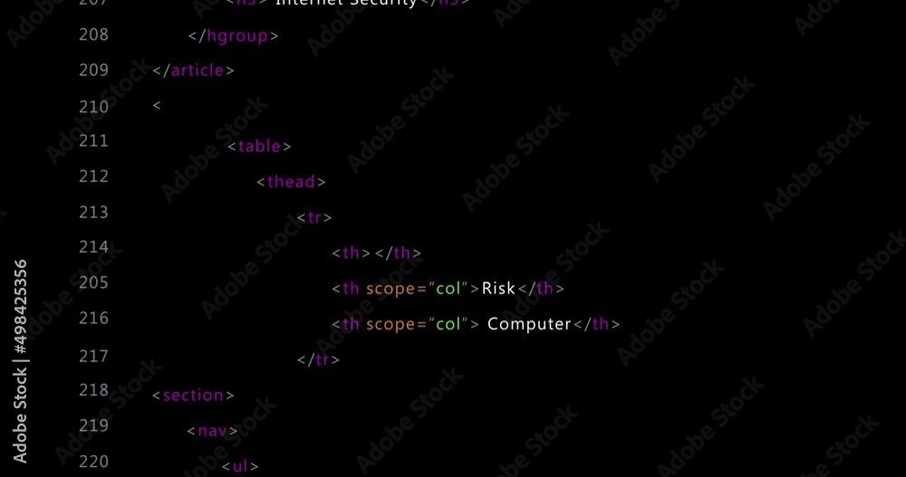 Animation of computer data processing over black background Animation of computer data processing over black background
