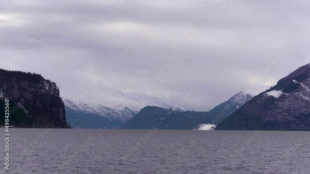 Clouds beginning to clear after snow, time lapse Clouds beginning to clear after snow, time lapse