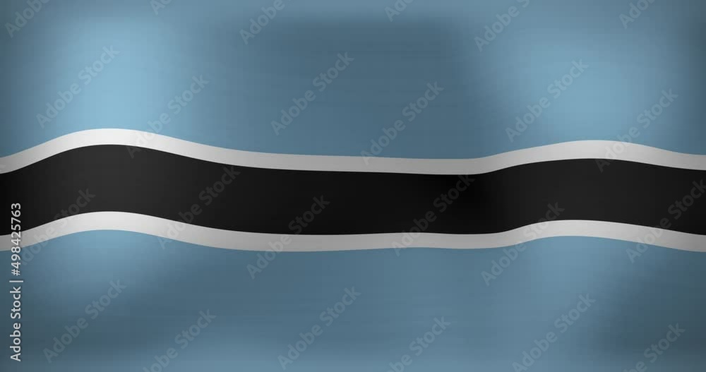 Animation of moving flag of botswana waving