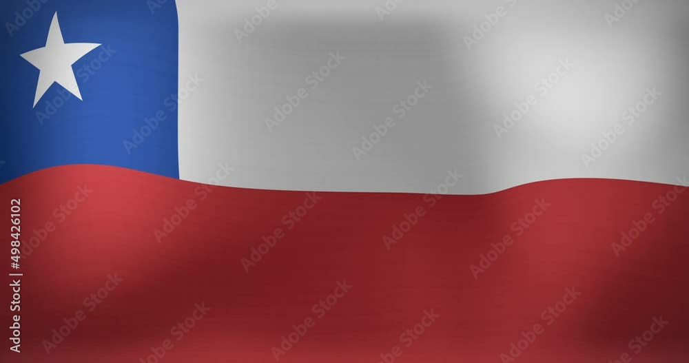 Animation of moving flag of chile waving Animation of moving flag of chile waving