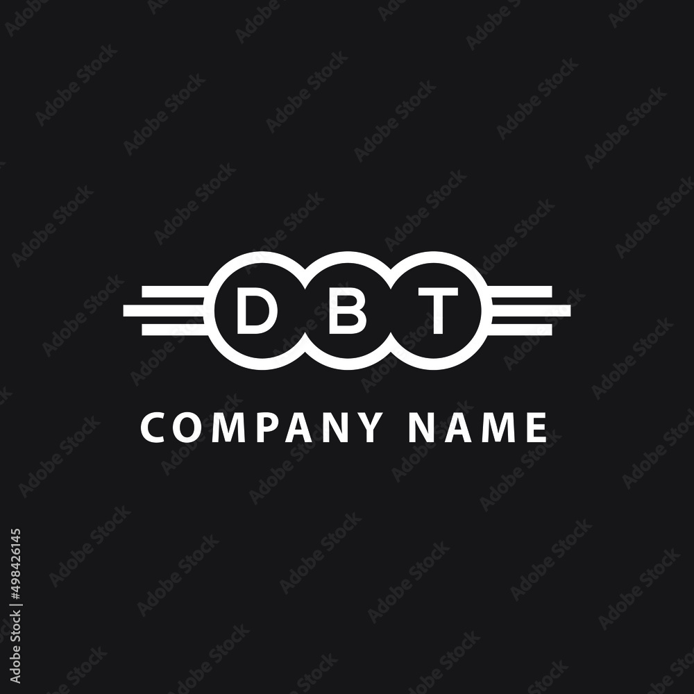 DBT letter logo design on black background. DBT creative circle letter logo concept. DBT letter design. DBT letter logo design on black background. DBT creative circle letter logo concept. DBT letter design.