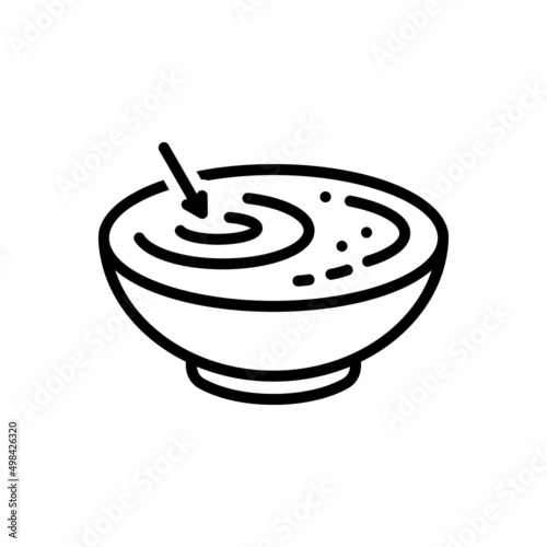 Black line icon for substances