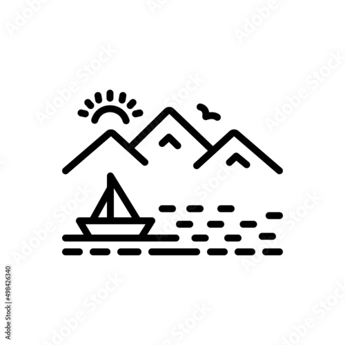 Black line icon for tahoe